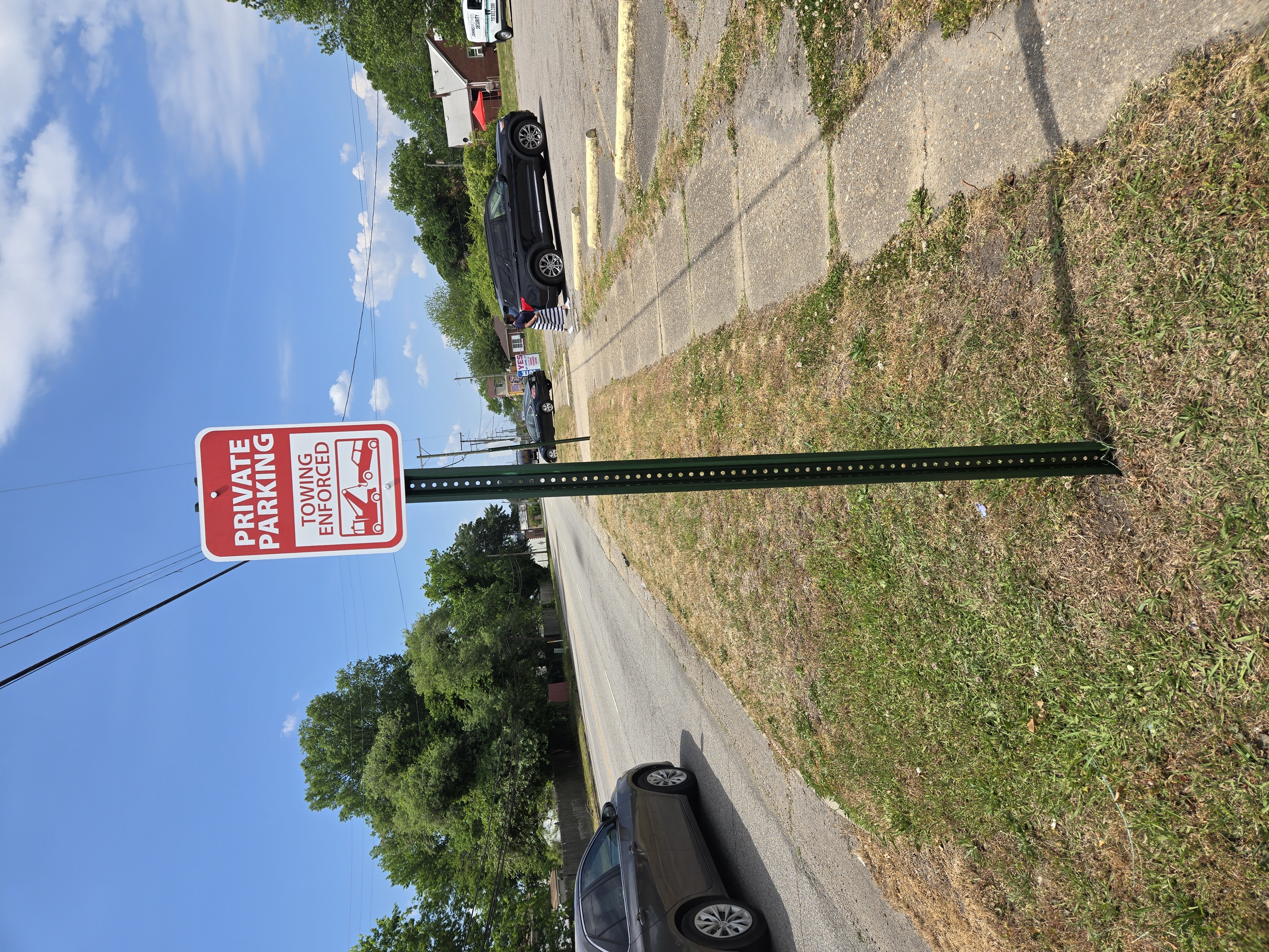 Corprew towing sign