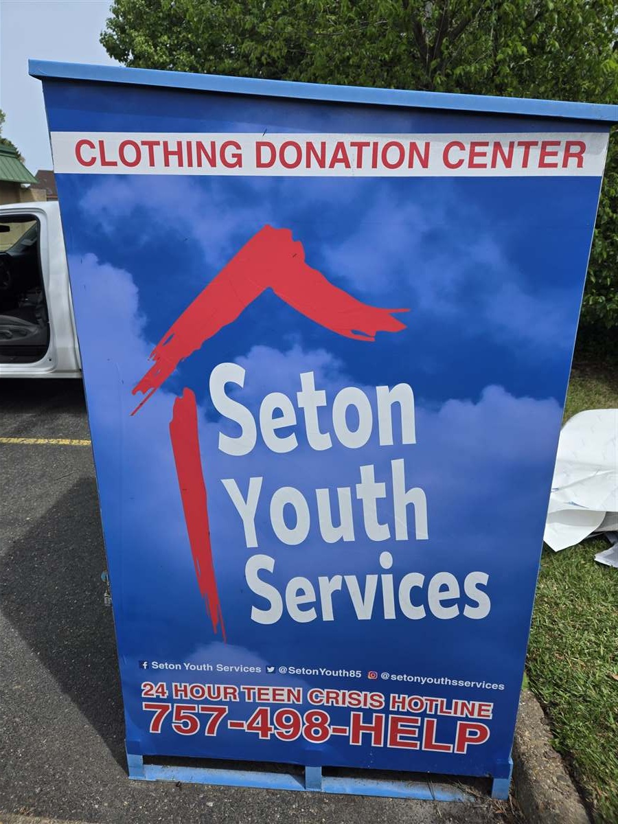 Seton Youth Services donation center wrap