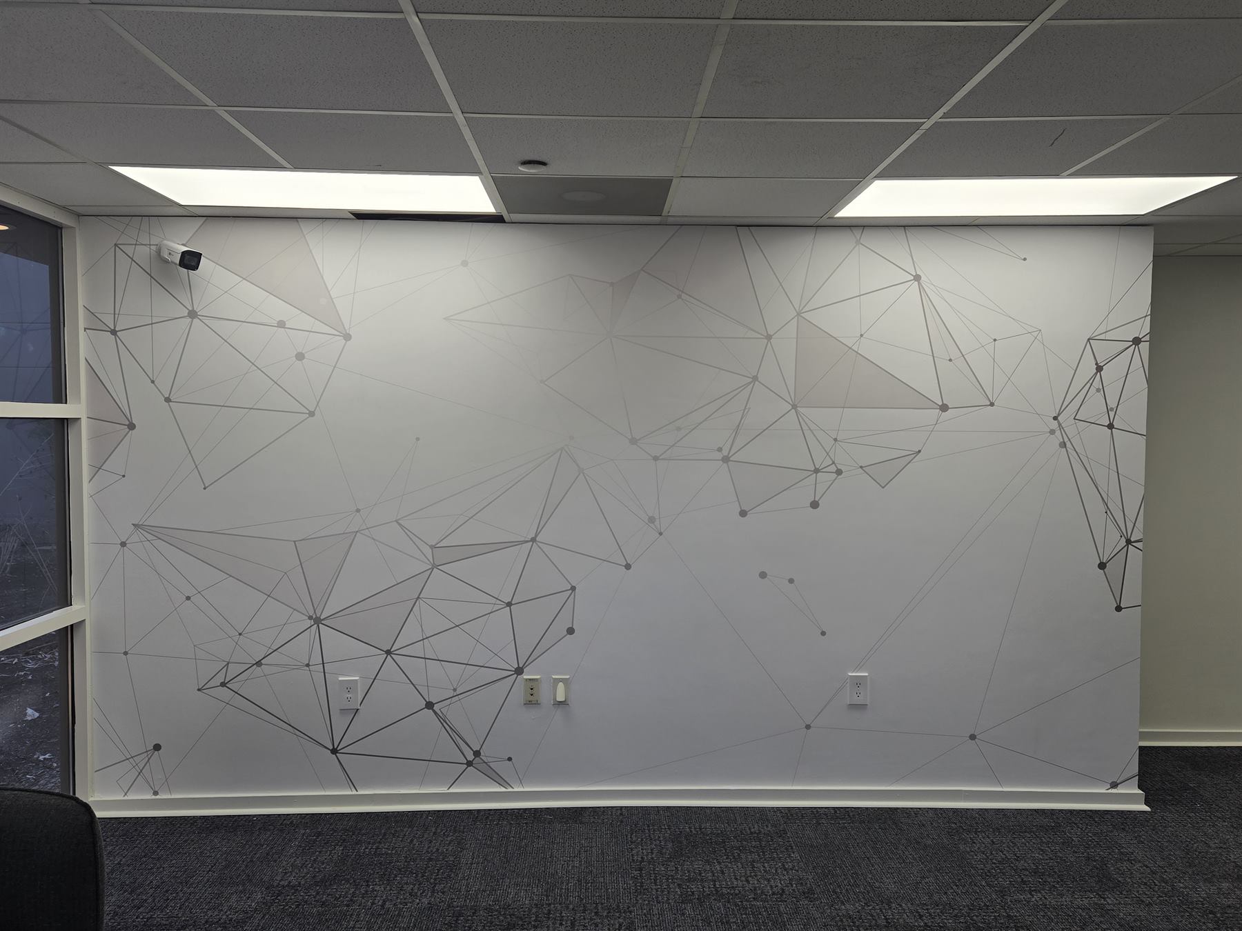 Admiral Signworks geometric wall graphic
