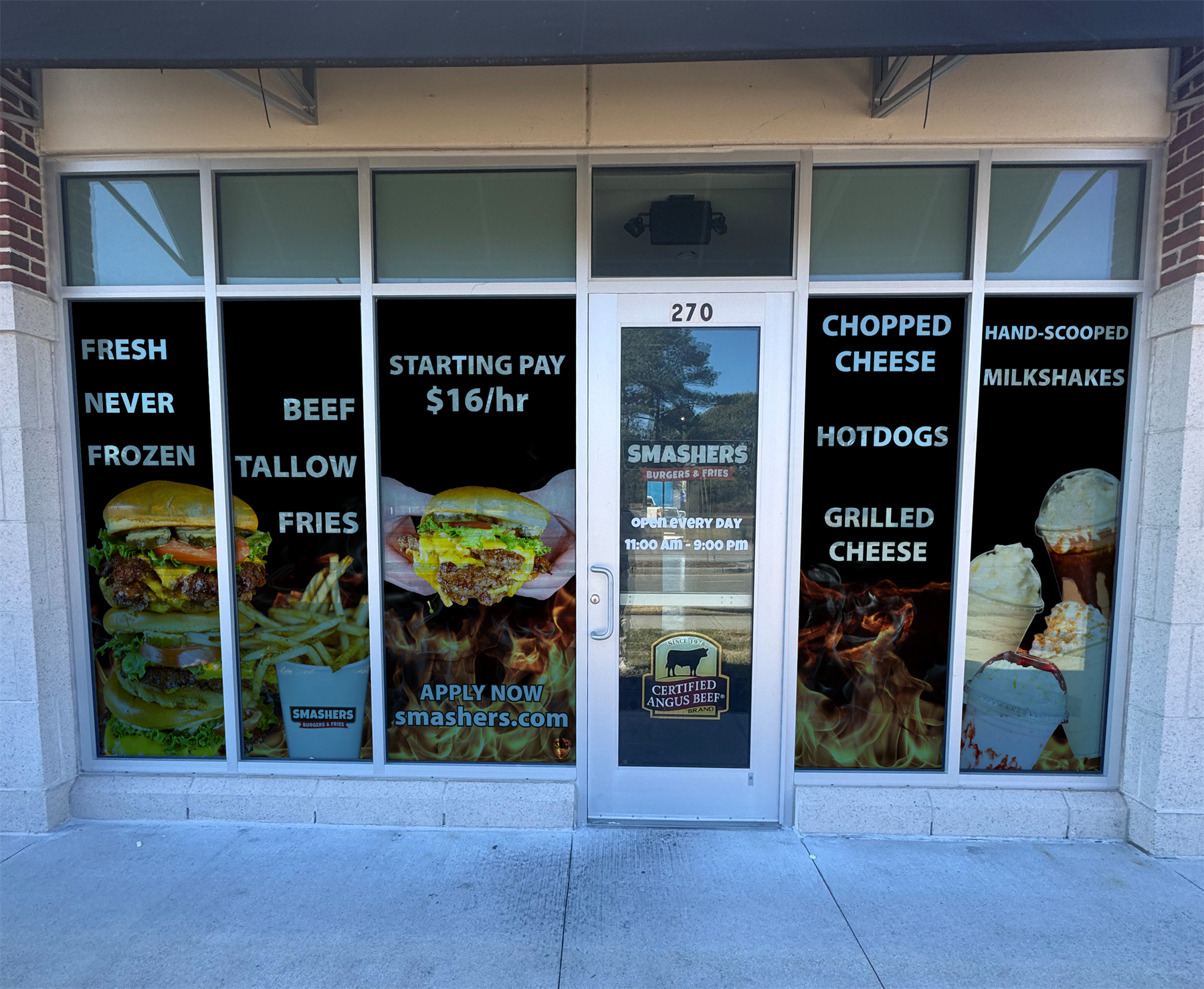 Smashers entrance window graphics mockup